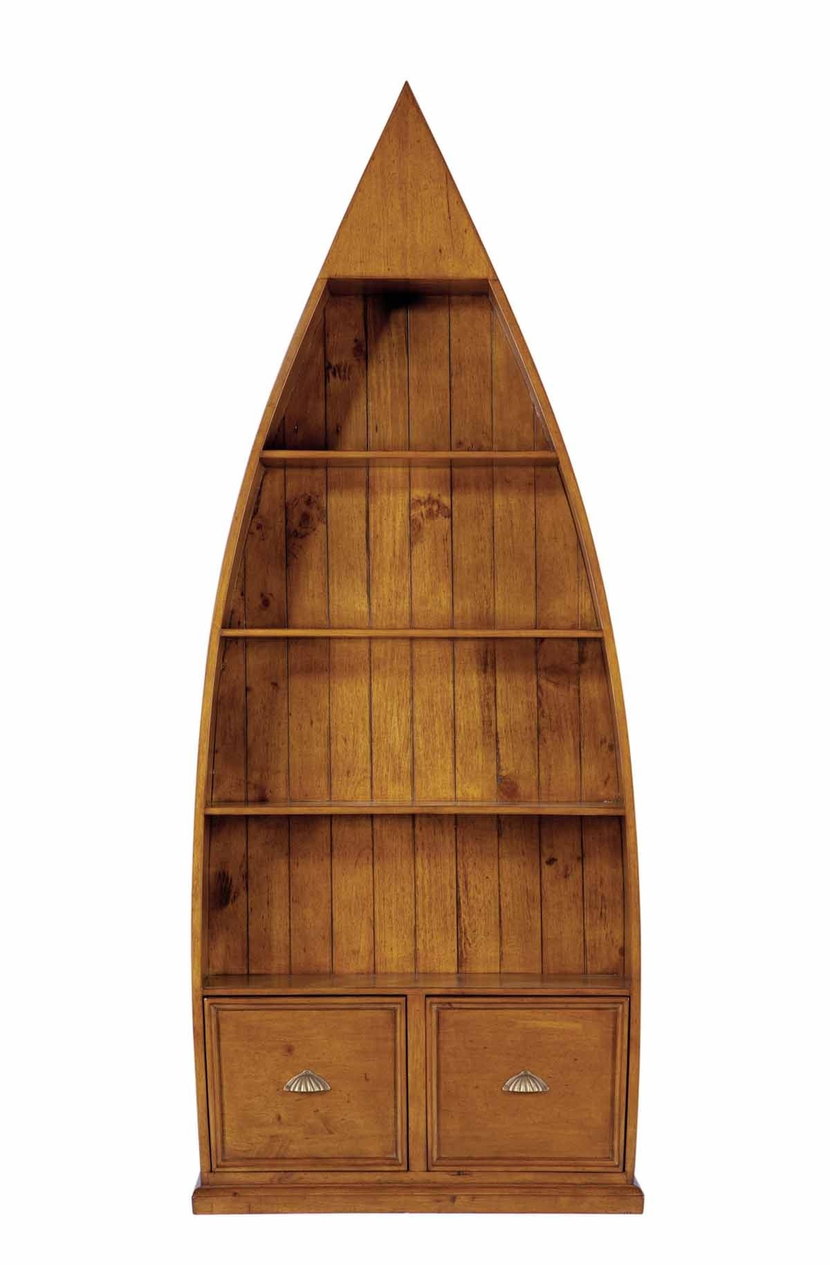 Country Dinghy Bookcase Reclaimed, Wooden Boat Shaped Bookcase