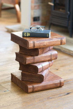 Solid Wood Book Stack - Waxed
