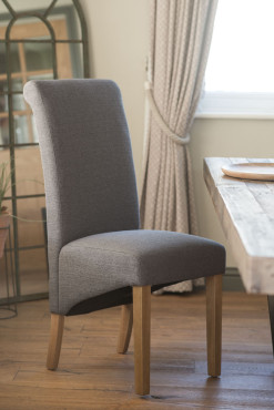 Amalfi Fabric Dining Chair - Slate 