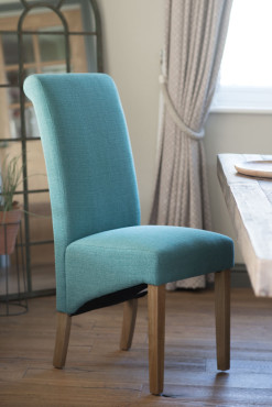 Amalfi Fabric Dining Chair - Aqua