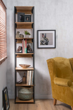 Imari Industrial Mango Slim Modular Bookcase (CLEARANCE)